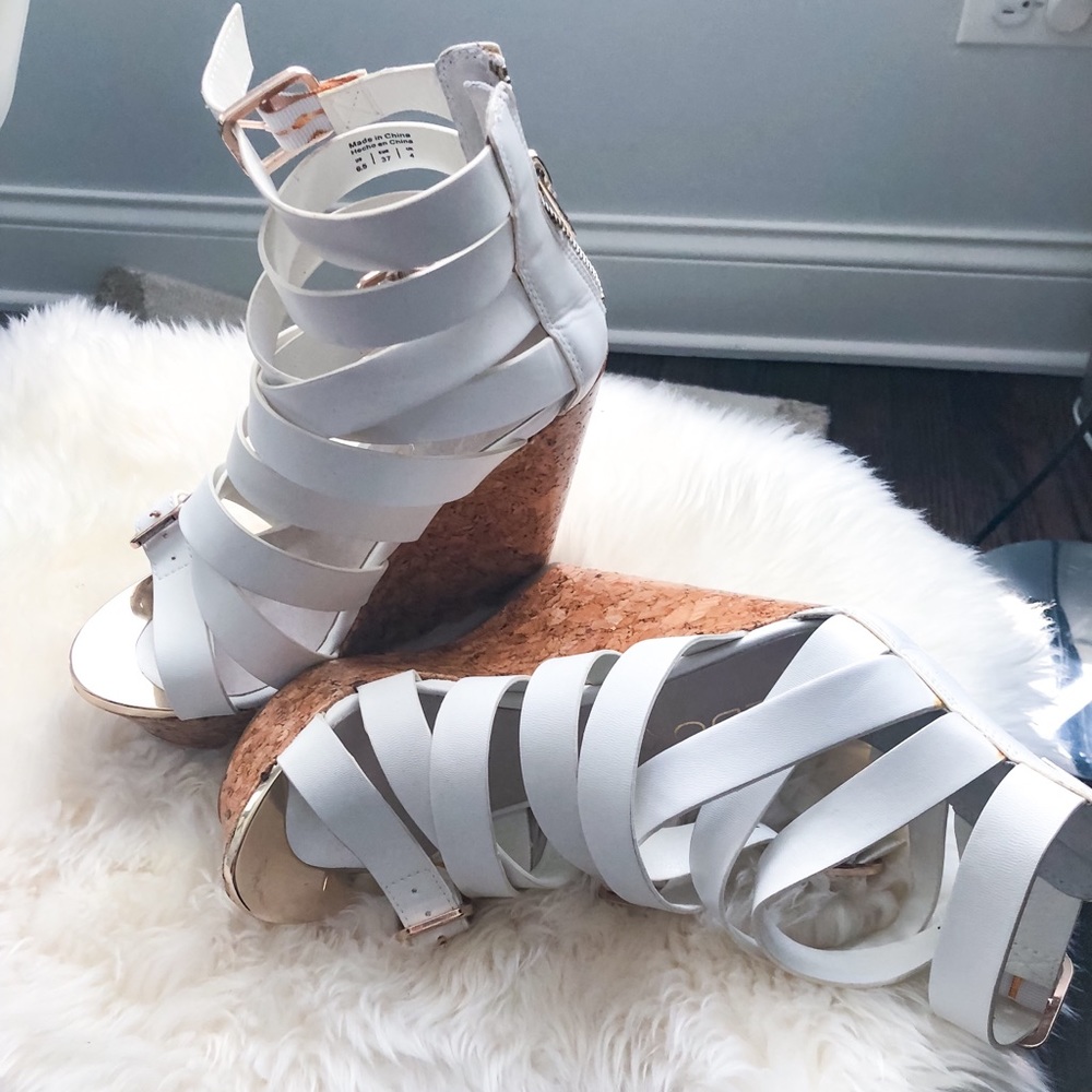 Aldo white wedges